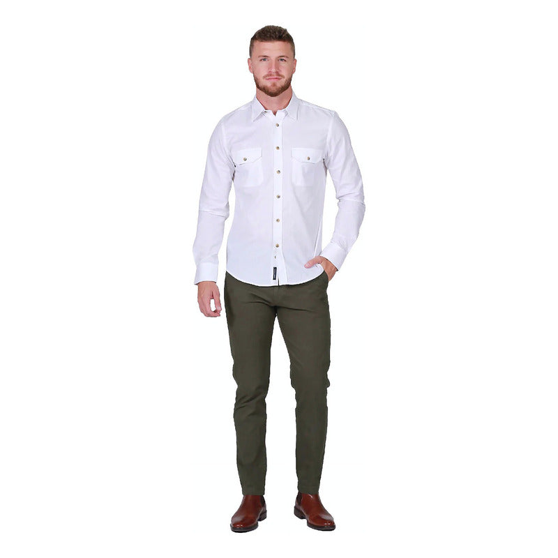 Pantalon Hombre Gabardina Slim Soft Stretch Bobois®