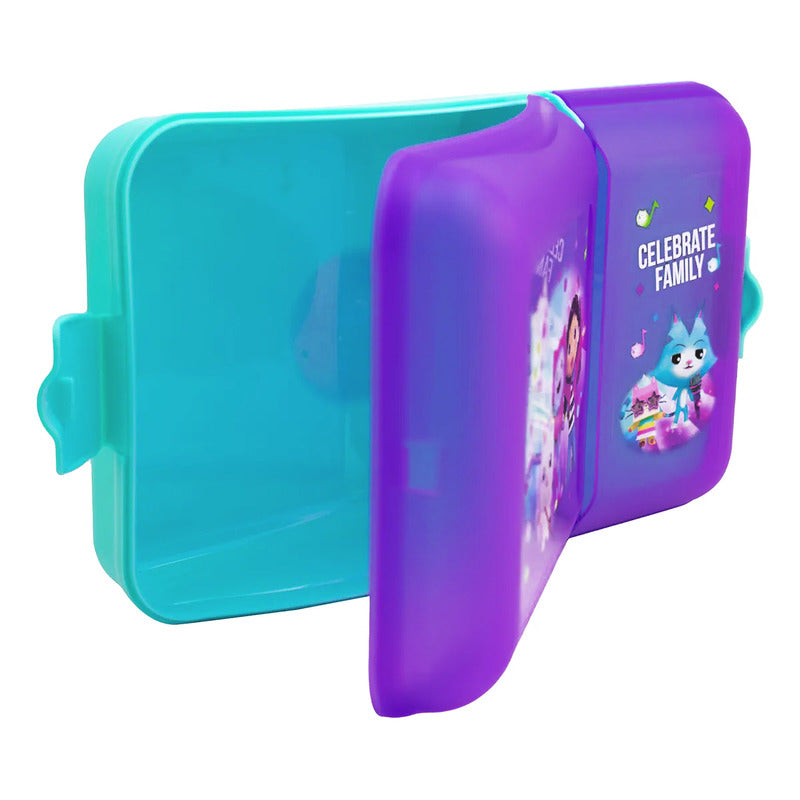 Lonchera Escolar Infantil Con 2 Divisiones Diseños Animados