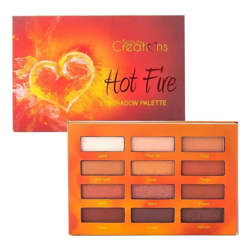 Sombras Para Ojos Mod.hot Fire Marca Beauty Creations® Multi