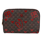 Cosmetiquera Pequeña Mod. Ji248 Marca Jaime Ibiza® Chocolate Corazones