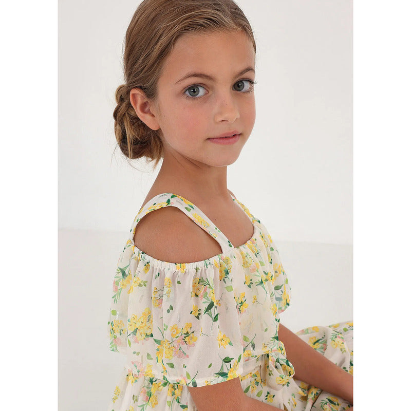 Vestido Floreado De Niña Mod.6913 Marca Mayoral®