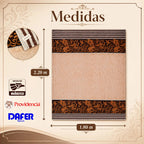 Cobertor Ligero Micrograbado 1.80x2.10m Providencia® Premium Asuan 1 Kg Beige