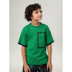 Playera Oversize Fit Para Niño Mod.6046 Marca Mayoral Clorofila Líneas 14 Años Lisa