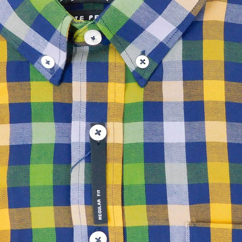 Camisa Regular Fit Cuadros Para Hombre Marca White Peak®