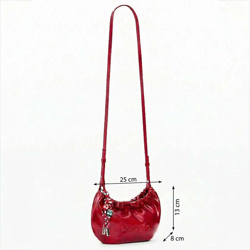 Bolso Pequeño Para Mujer 26sayp Marca Desigual® Rojo Lisa Níquel