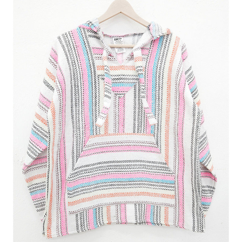 Suéter Poncho Canguro Artesanal Hoodie Acrilico Colores