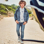 Pantalón Mezclilla Para Niño Mod.7585 Marca Mayoral® Azul Claro Liso 16
