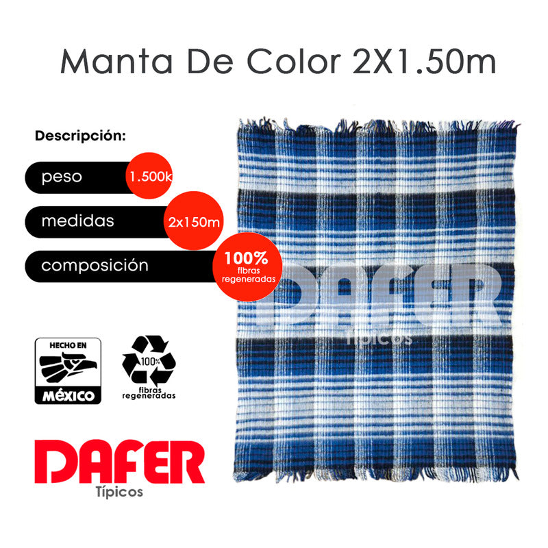 Cobija Mexicana Manta De Color 2x1.50m Económica
