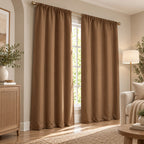 Set De Cortinas 2pz Cortas Viasoft 1.80mx1.18m Vianney® Marrón
