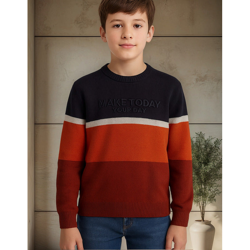 Sueter Para Niño Mod.7364 Oxido Marca Mayoral® Oxido Geométrico 12 Años