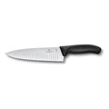 Victorinox Cuchillo Para Chef, Con Alvéolos, 25 Cm, Negro