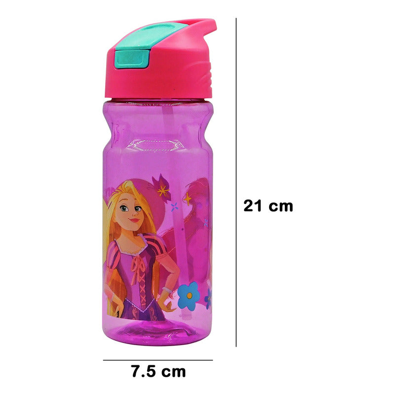Botella De Agua Ligera Con Manija Para Niños Varios Diseños Princesas 1669-1143
