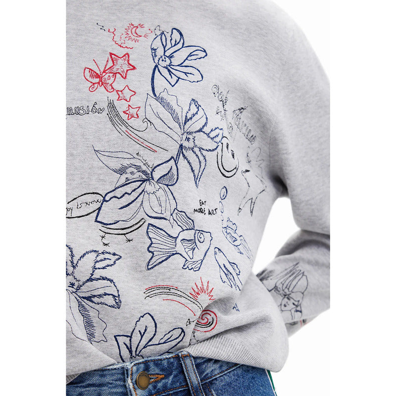 Suéter Casual Para Mujer Estampado Original Marca Desigual® Multicolor 22wwjfaf
