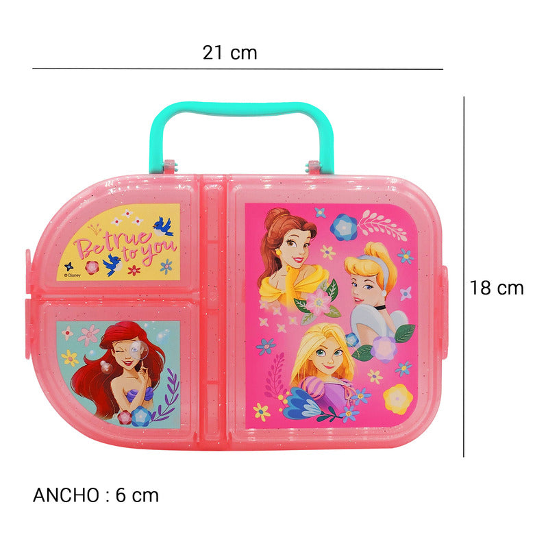 Lonchera Escolar Infantil 3 Divisiones Diseños Animados