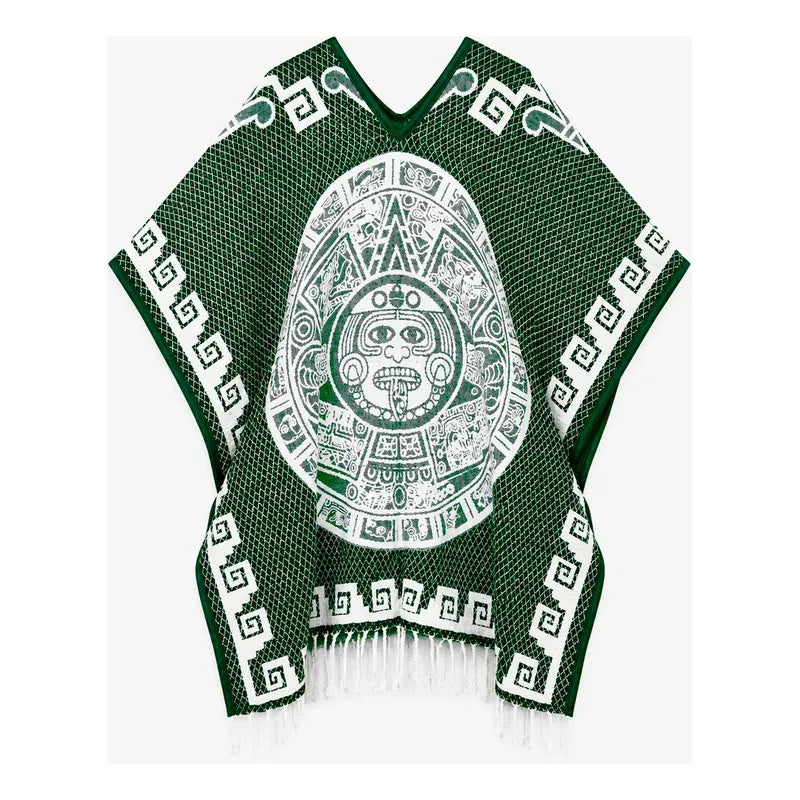 Jorongo Gaban Artesanal Mexicano Colores Calendario Verde Oscuro Calendario Xg
