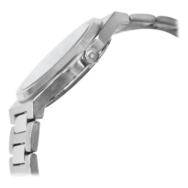 Reloj Analógico Para Hombre Mod. Np20160macbi Marca Nivada® Plateado Gris