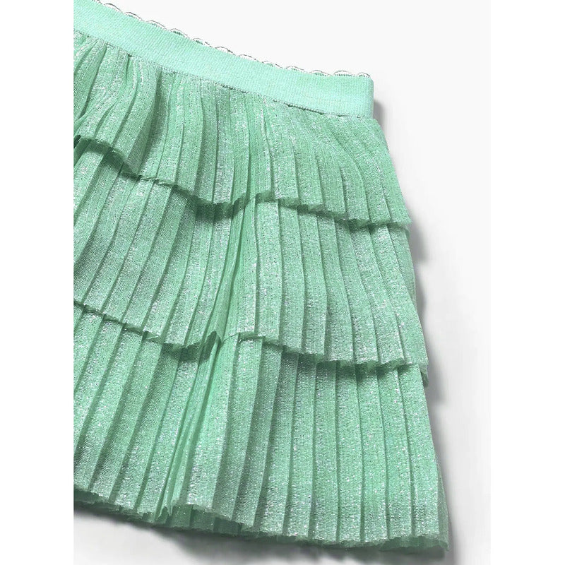 Falda Tul Plisado Para Niña Mod.4902 Marca Mayoral® Verde Jade Tul Pisado 4 Años