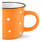 Taza De Ceramica Con Puntos 340ml Mod. 1744-60 Naranja Puntos