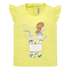 Blusa Para Niña Manga Corta Con Estampado Marca Mayoral®
