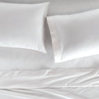 Juego De Sábanas Queen Size Mod. Cabos 100% Algodon Vianney® Blanco Liso