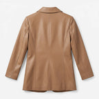 Blazer Vinipiel Para Mujer Mod. T23200 Marca Bobois® Camello M Lisa