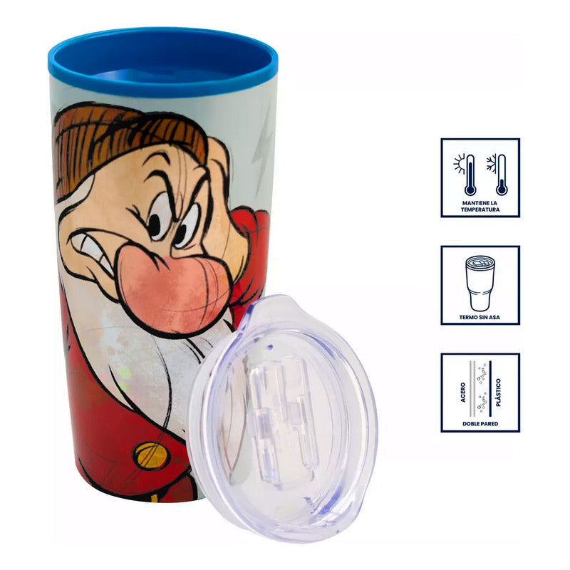 Vaso Termo Con Tapa 450ml Para Adulto Diseños Varios