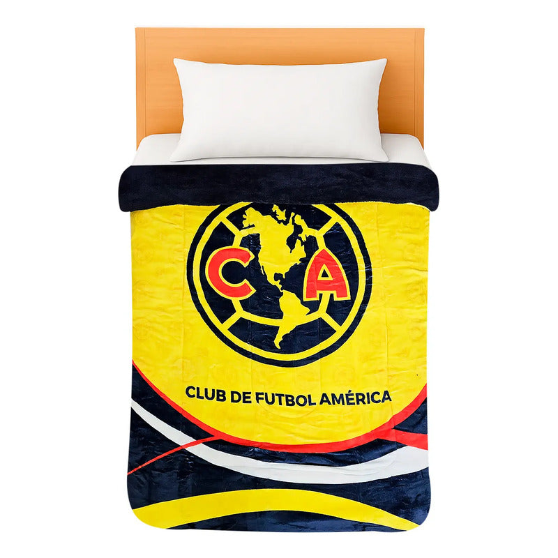 Cobertor Borrega Individual Futbol 1.50x2.00m Providencia® América 1 Kg Multicolor