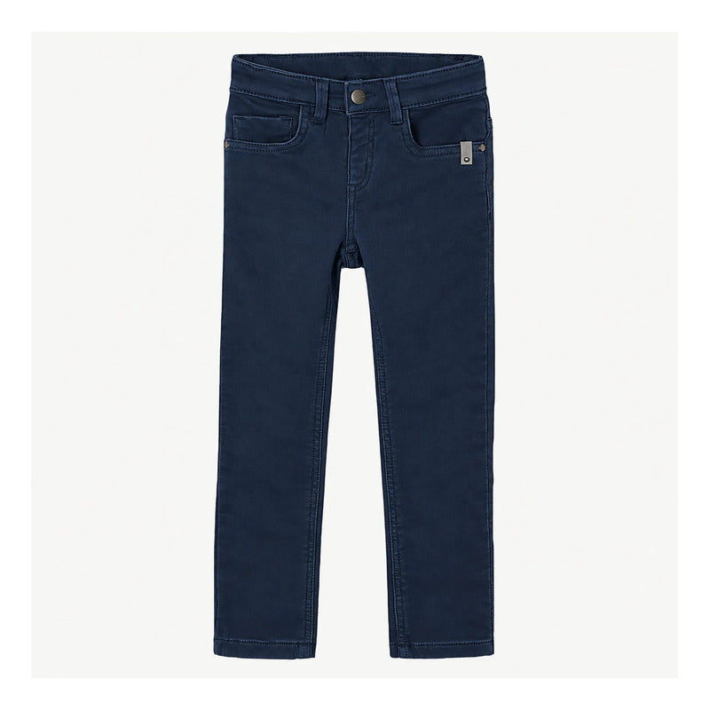 Pantalón Slim Fit Casual Para Niño Mod.4539 Marca Mayoral® Marino Liso 7 Años