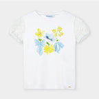 Blusa De Niña Con Estampado Flores Mod.3001 Marca Mayoral®