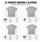 Playera Básica Para Hombre Paquete 4pz Gris Marca Skannda® Gris Lisa Paquete Playeras