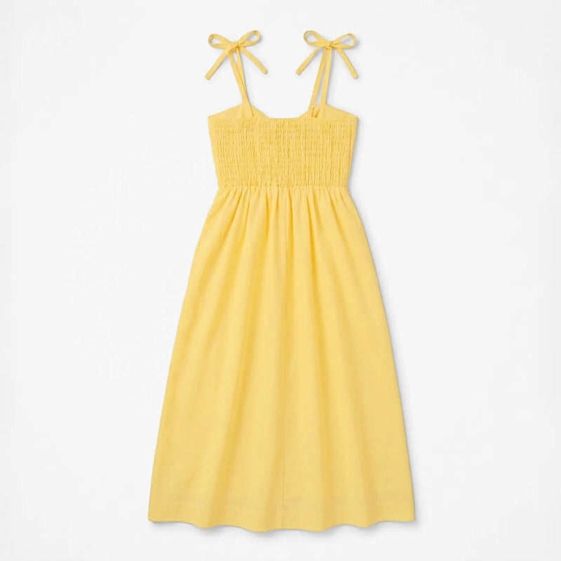 Vestido Largo Casual Para Mujer Mod.80075 Marca Stop® Amarillo Lisa G