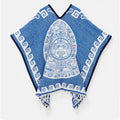 Jorongo Gaban Artesanal Mexicano Colores Azul Calendario Xg