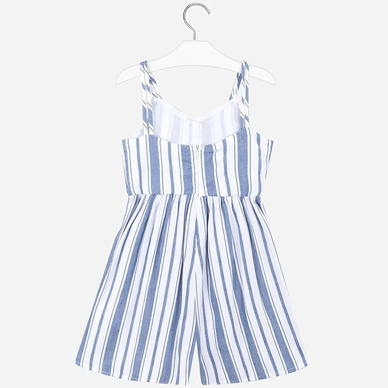 Mono Corto Lino Rayas Para Niña Mod. 6813 Marca Mayoral ®