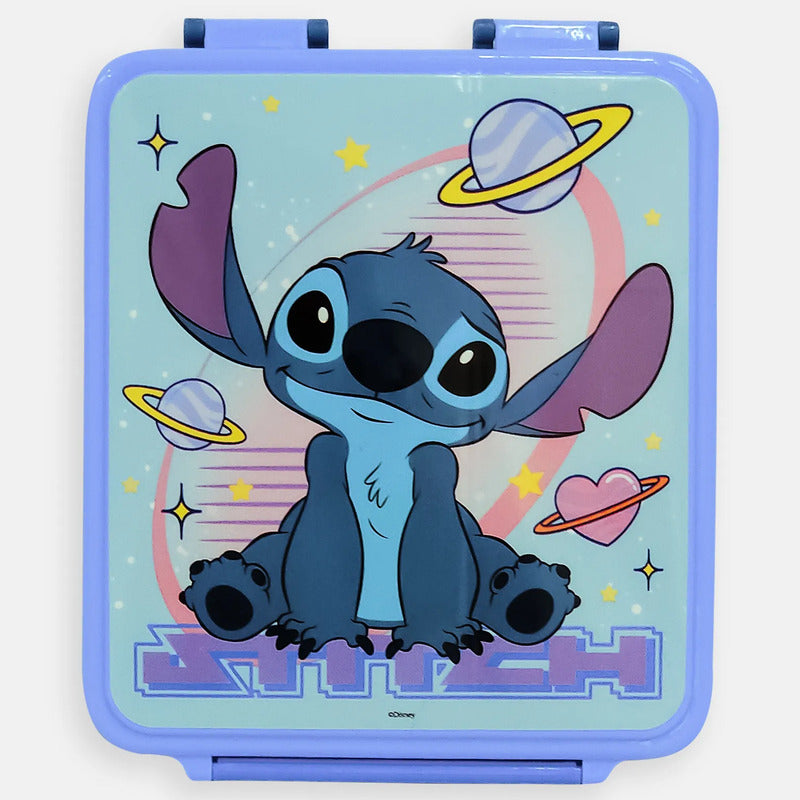 Contenedor De Alimentos Escolar 3 Divisiones Para Niños Stitch 1749-354