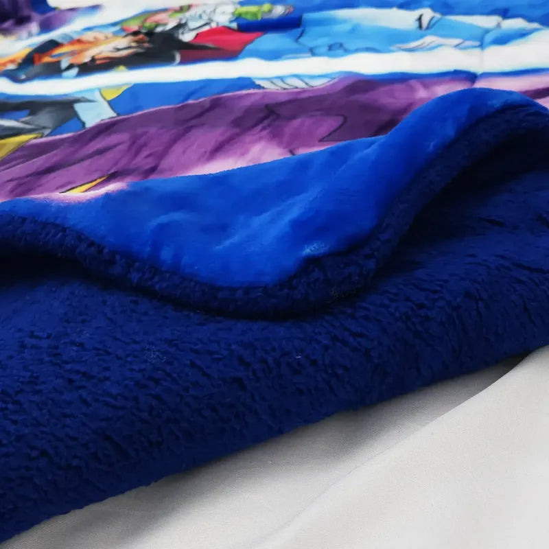 Cobertor Borrega Individual 1.50m X 2.00m Marca Providencia® Dragon Ball Z 1 Kg Multicolor