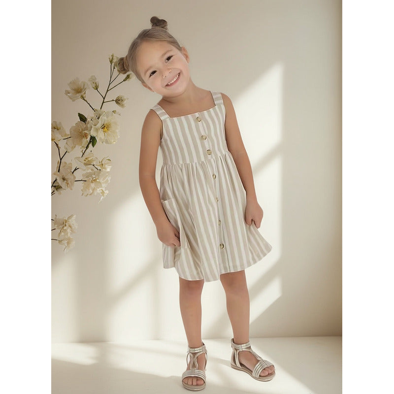 Vestido Rayas Para Niña Mod. 3944 Marca Mayoral ®