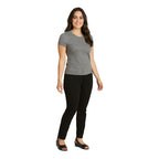 Sandalia Cuña Baja Para Mujer Mod.123717 Marca Flexi® Negro Liso 24 Mx