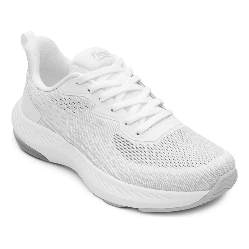 Tenis Tejido Para Mujer Con Gel Anti Shock 138803 Flexi® Blanco Tejido 25.5 Mx