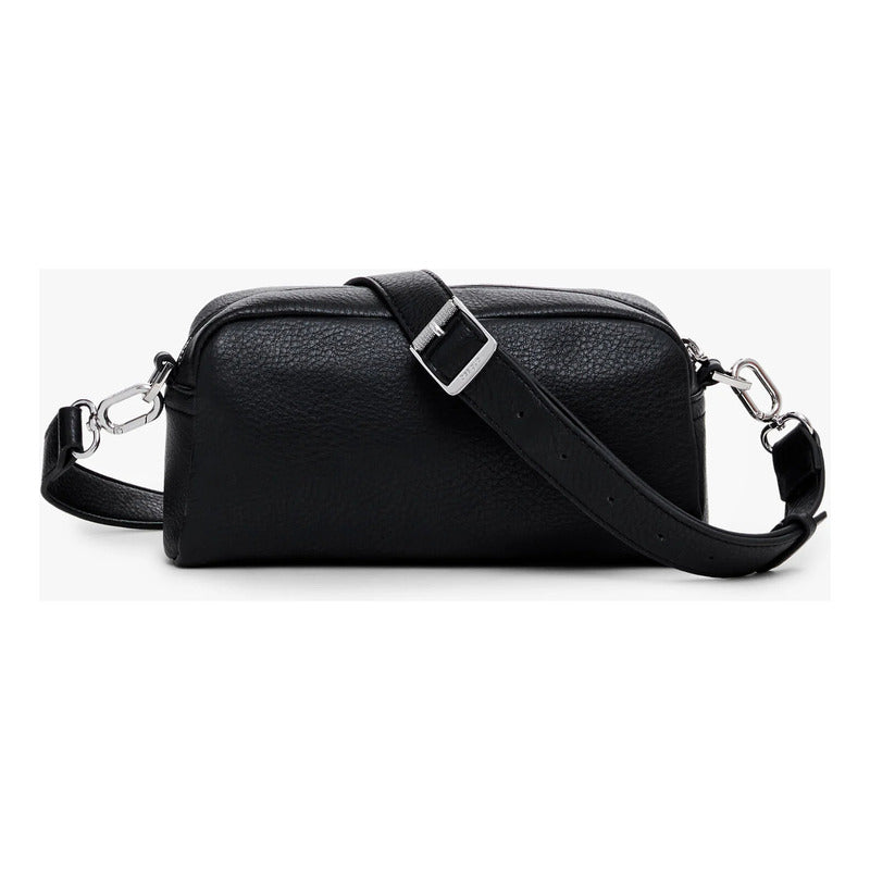 Bolsa Crossbody Multibolsillo Mod.24waxp33/2000 Desigual® Negro Lisa Níquel