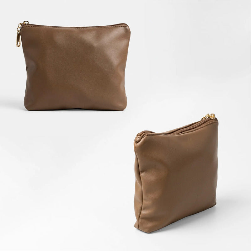 Bolso Crossbody Para Mujer Mod. Ji2413 Marca Jaime Ibiza® Marrón Trenzado Níquel
