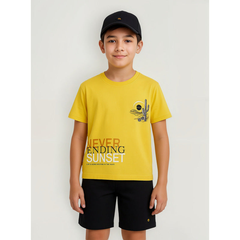 Conjunto Para Niño Short+playera Mod.6653 Marca Mayoral® Amarillo 16