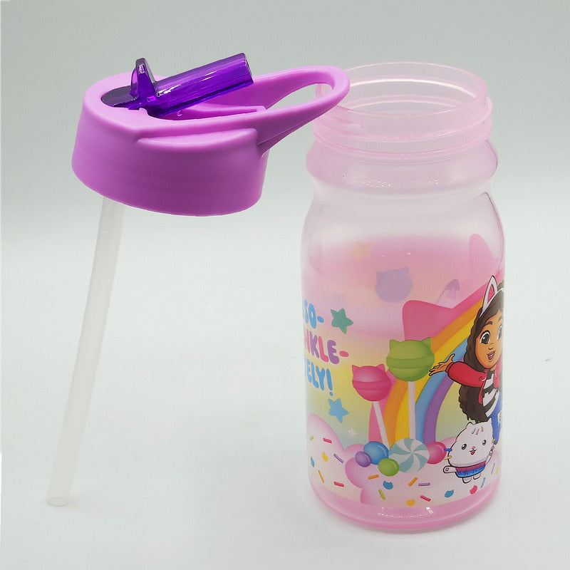 Lonchera Infantil De Plástico Con Botella Diseños Varios