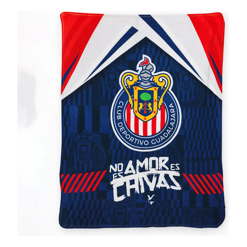 Frazada Ligera Super Suave Matrimonial Futbol Providencia® Equipo 500 G Chivas
