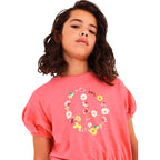 Blusa Casual Para Niña Mod.6056 Marca Mayoral® Rojo Flores 10 Años