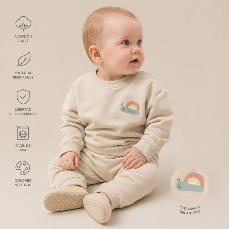 Conjunto De Algodón Unisex Recién Nacido Mod.1898 Mayoral® Beige 1-2 M