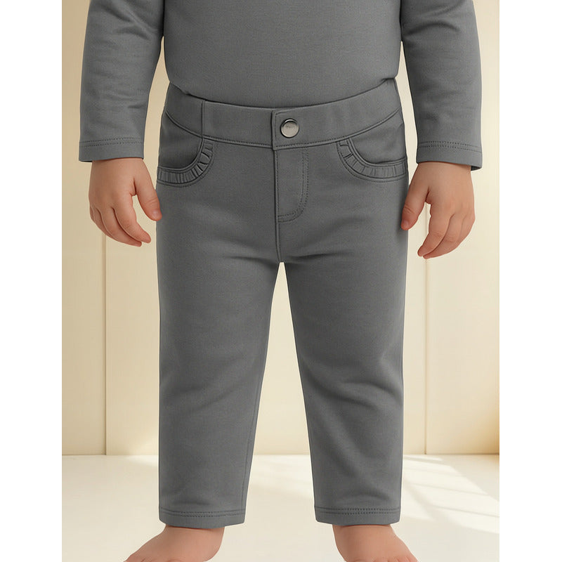 Pantalón Legging Para Niña Mod.560 Marca Mayoral® Acero Liso 9 Meses