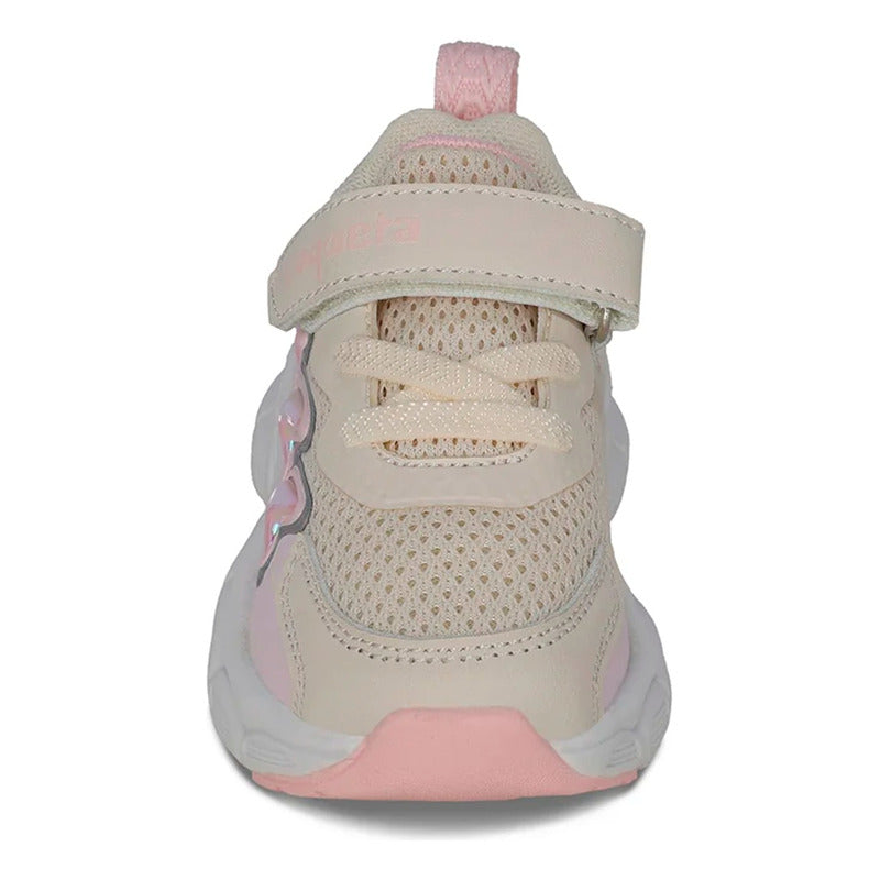 Tenis Casual Para Niña Mod.203200l Marca Coqueta Y Audaz® Beige Lisa 17 Mx