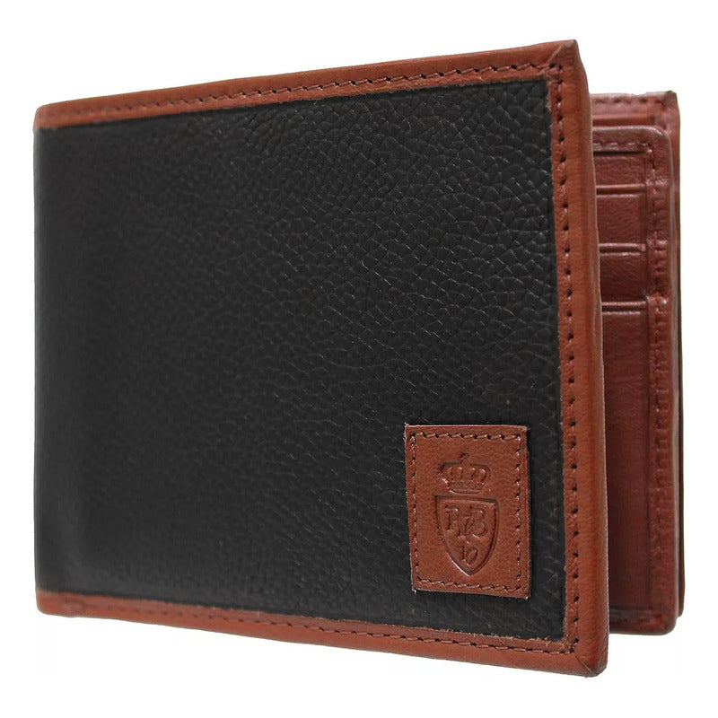 Cartera De Hombre Mod. B76-0020-1 Marca Polo Club ® Negro Liso