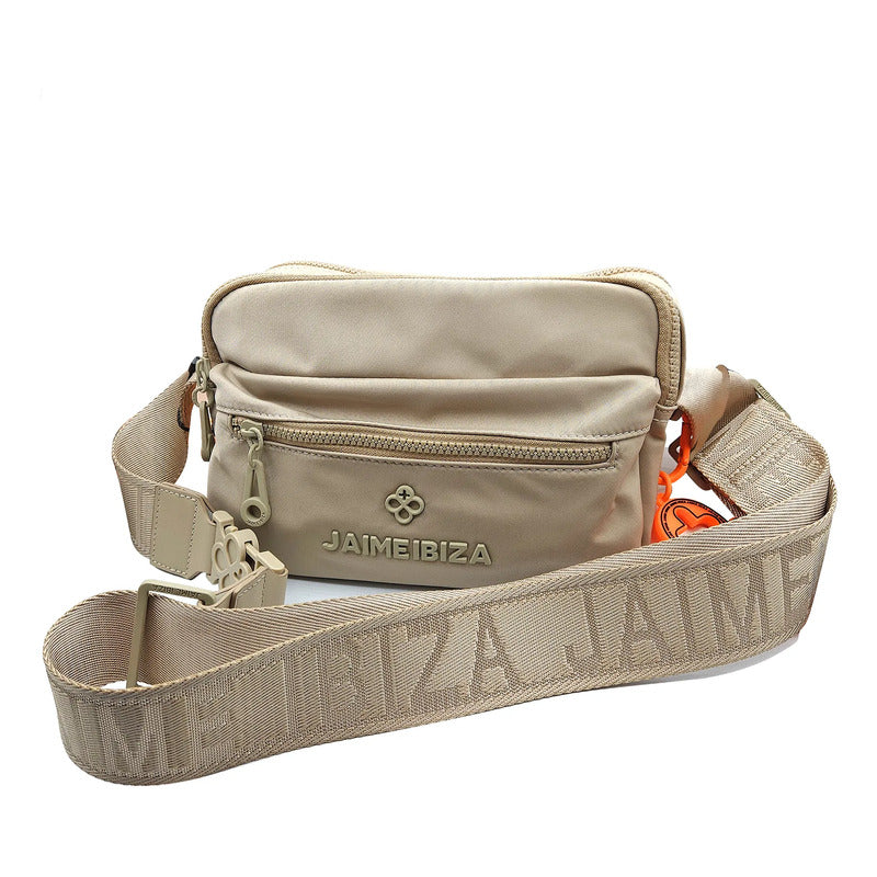 Bolso Crossbody Casual Para Dama M. 2890 Marca Jaime Ibiza® Taupe Lisa