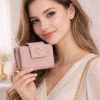 Cartera Con Broche Para Dama Mod.ji697 Jaime Ibiza® Rosa Liso
